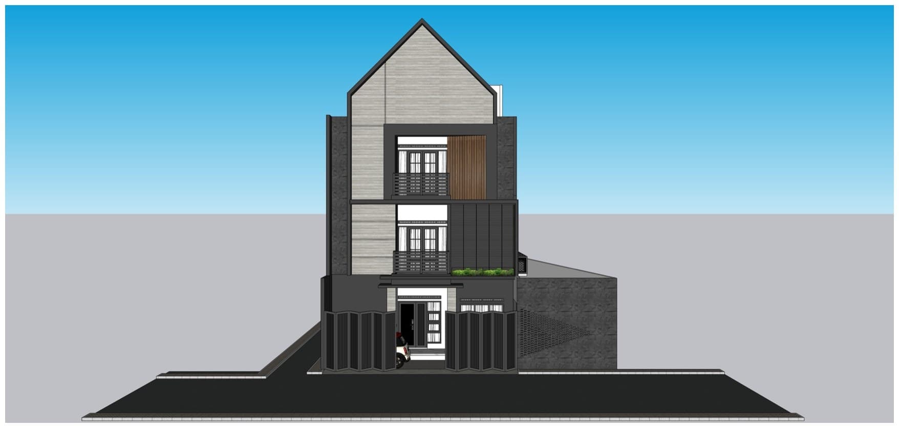 Render fasad depan Cerita Kos.